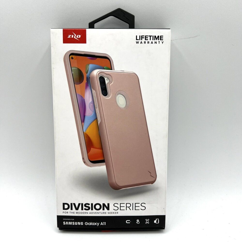 ZIZO Division Series for Samsung Galaxy A11 Phone Case - Rose Gold Pink Color